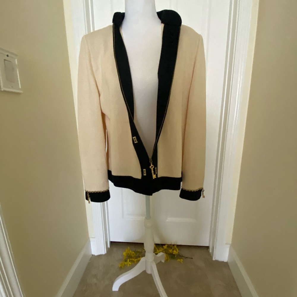 St Johns cream and black jacket gently worn